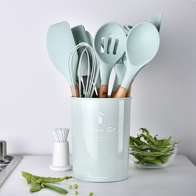 Kit Utensílios em Silicone - 12 Peças