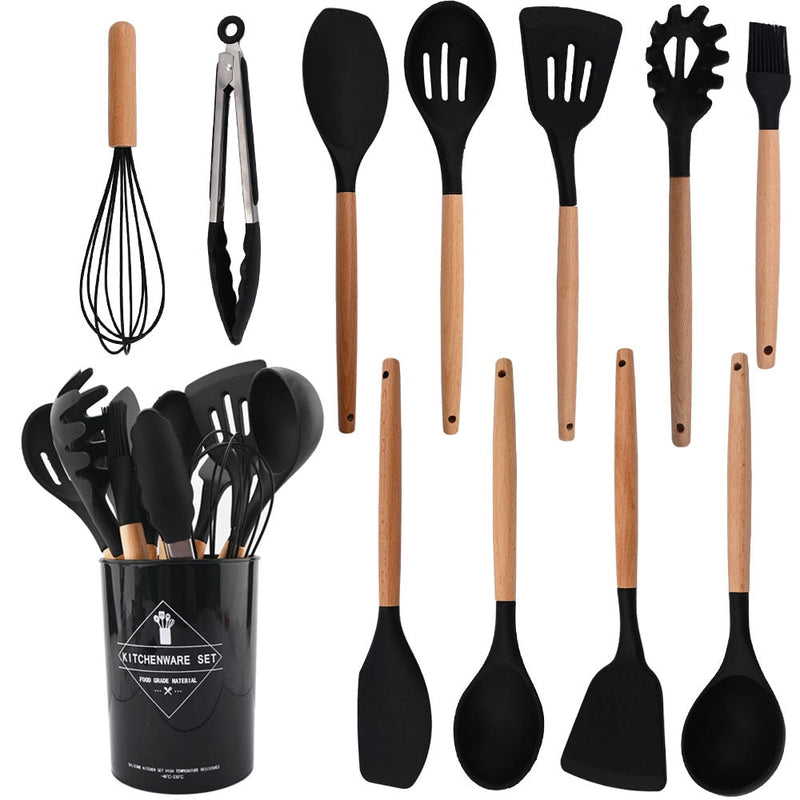 Kit Utensílios em Silicone - 12 Peças