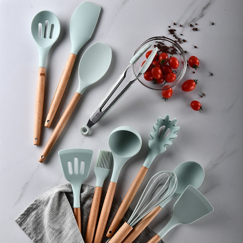 Kit Utensílios em Silicone - 12 Peças