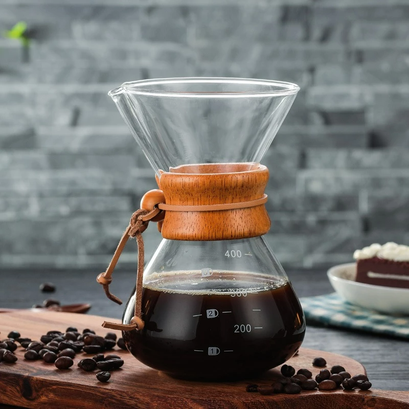 Cafeteira Vintage Bambu 400lm + Filtro Inox