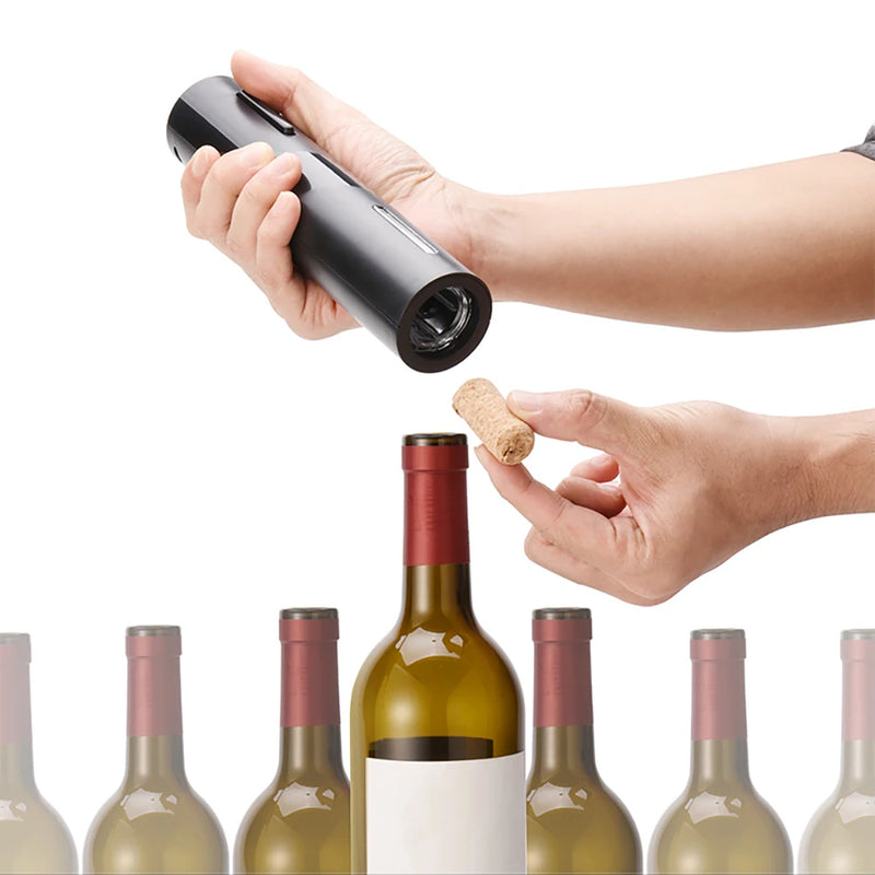 Abridor de Vinho Elétrico com Cabo USB + 3 Brindes Grátis