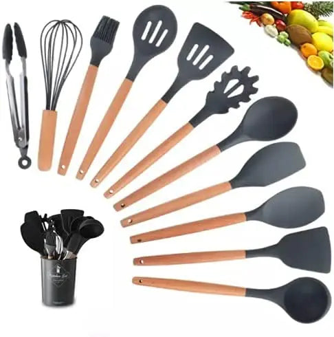 Kit Utensílios em Silicone - 12 Peças